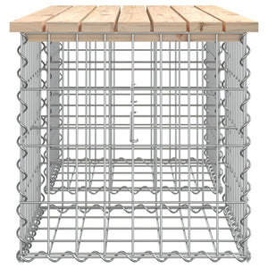 Gabionen Gartenbank Kiefer Massivholz 103cm