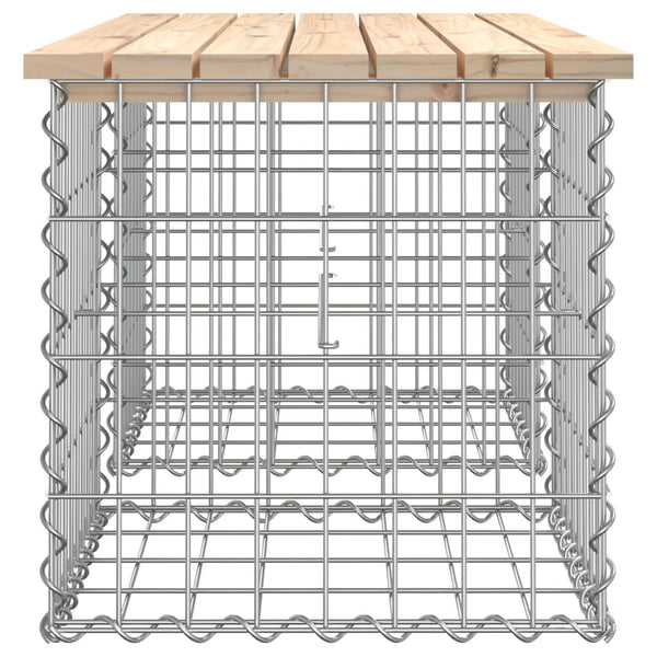 Gabionen Gartenbank Kiefer Massivholz 103cm