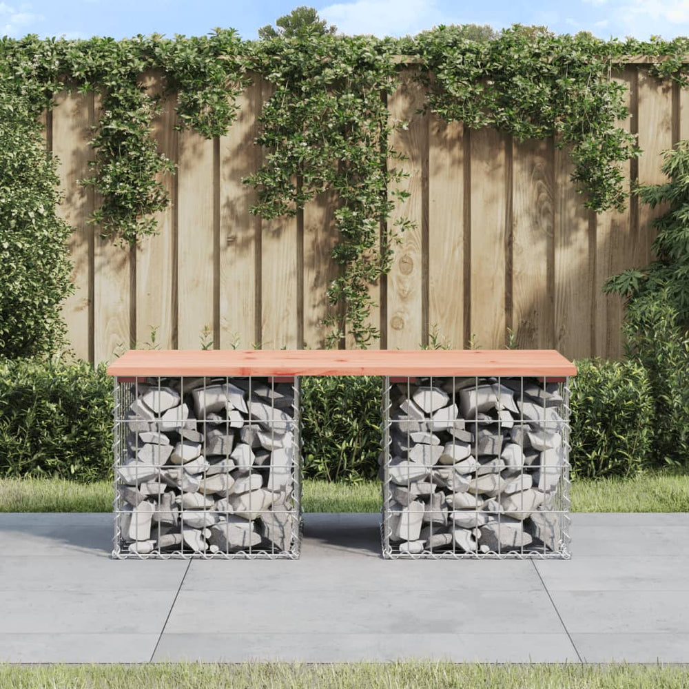 Gabionen Gartenbank Douglasie Massivholz 103cm