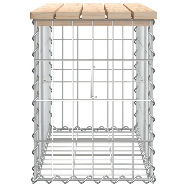 Gabionen Gartenbank Kiefer Massivholz 63cm