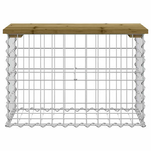 Gartenbank Gabione Kiefer imprägniert 63cm
