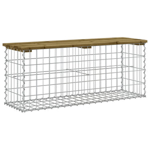 Gartenbank Gabione Kiefer Imprägniert 103cm