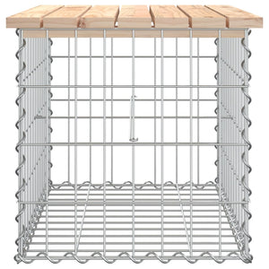 Gartenbank Gabione Kiefer Massivholz 63cm
