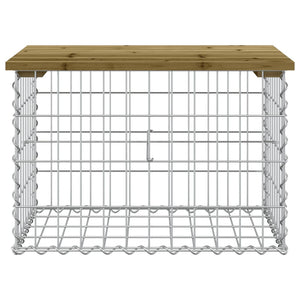 Gartenbank Gabione Kiefer imprägniert 63cm