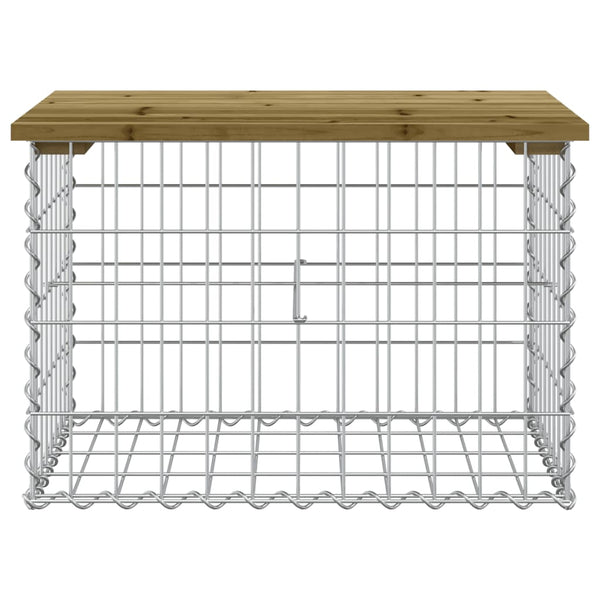 Gartenbank Gabione Kiefer imprägniert 63cm