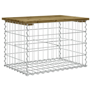 Gartenbank Gabione Kiefer imprägniert 63cm