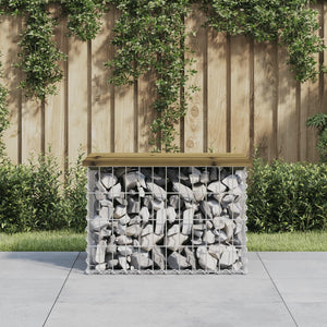 Gartenbank Gabione Kiefer imprägniert 63cm