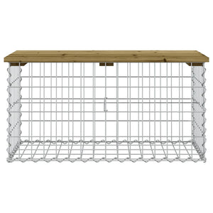 Gartenbank Gabione Kiefer Imprägniert 83cm
