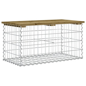 Gartenbank Gabione Kiefer Imprägniert 83cm