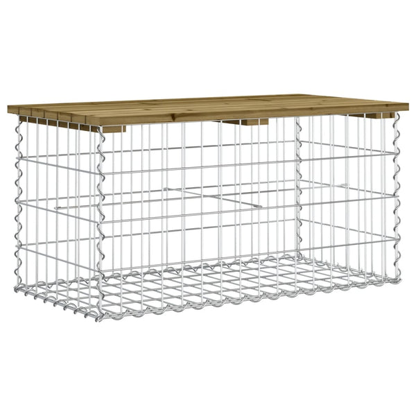 Gartenbank Gabione Kiefer Imprägniert 83cm