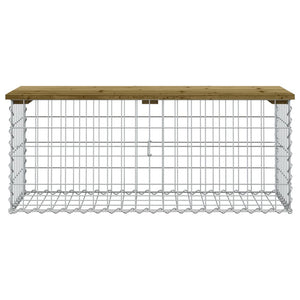 Gartenbank Gabione Kiefer Imprägniert 103cm