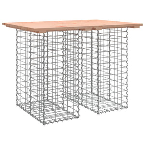 Gabionen Gartentisch 100x70cm Douglasie Massivholz