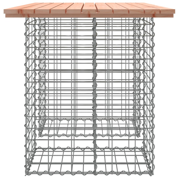 Gabionen Gartentisch 100x70cm Douglasie Massivholz