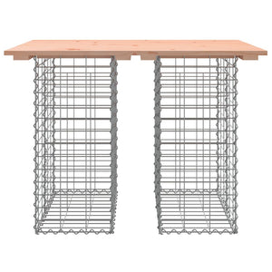 Gabionen Gartentisch 100x70cm Douglasie Massivholz