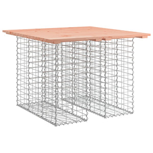 vidaXL Table de jardin en gabion 100x102x72 cm Bois massif douglas