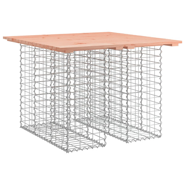 vidaXL Table de jardin en gabion 100x102x72 cm Bois massif douglas