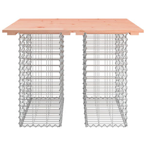 vidaXL Table de jardin en gabion 100x102x72 cm Bois massif douglas