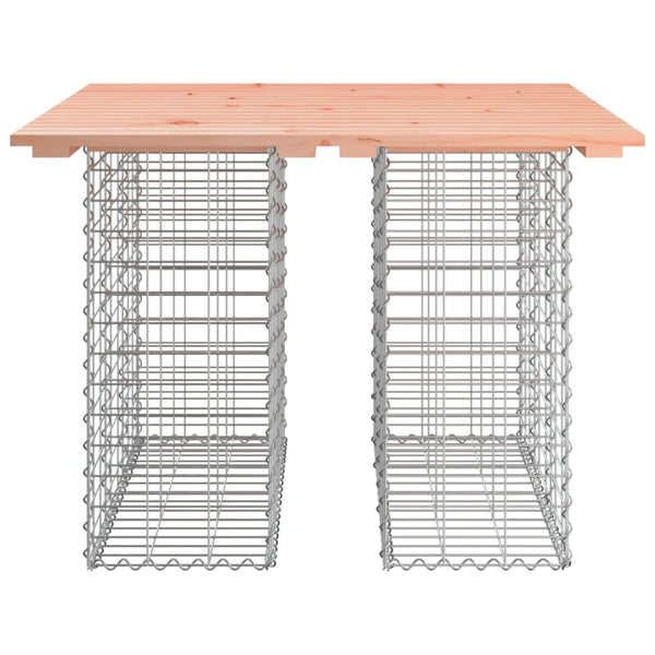 vidaXL Table de jardin en gabion 100x102x72 cm Bois massif douglas