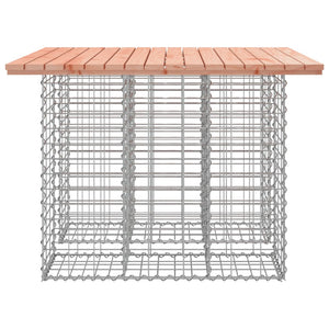 vidaXL Table de jardin en gabion 100x102x72 cm Bois massif douglas