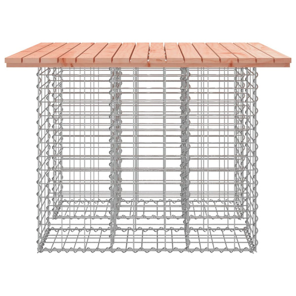vidaXL Table de jardin en gabion 100x102x72 cm Bois massif douglas