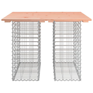 vidaXL Table de jardin en gabion 100x102x72 cm Bois massif douglas