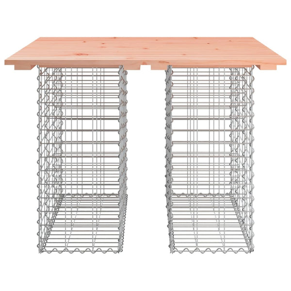 vidaXL Table de jardin en gabion 100x102x72 cm Bois massif douglas