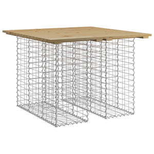 Gabionen Gartentisch 100x102 cm Kiefer Imprägniert
