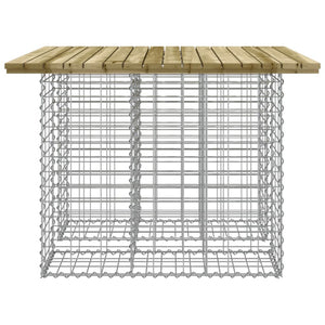 Gabionen Gartentisch 100x102 cm Kiefer Imprägniert