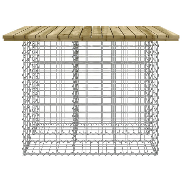 Gabionen Gartentisch 100x102 cm Kiefer Imprägniert