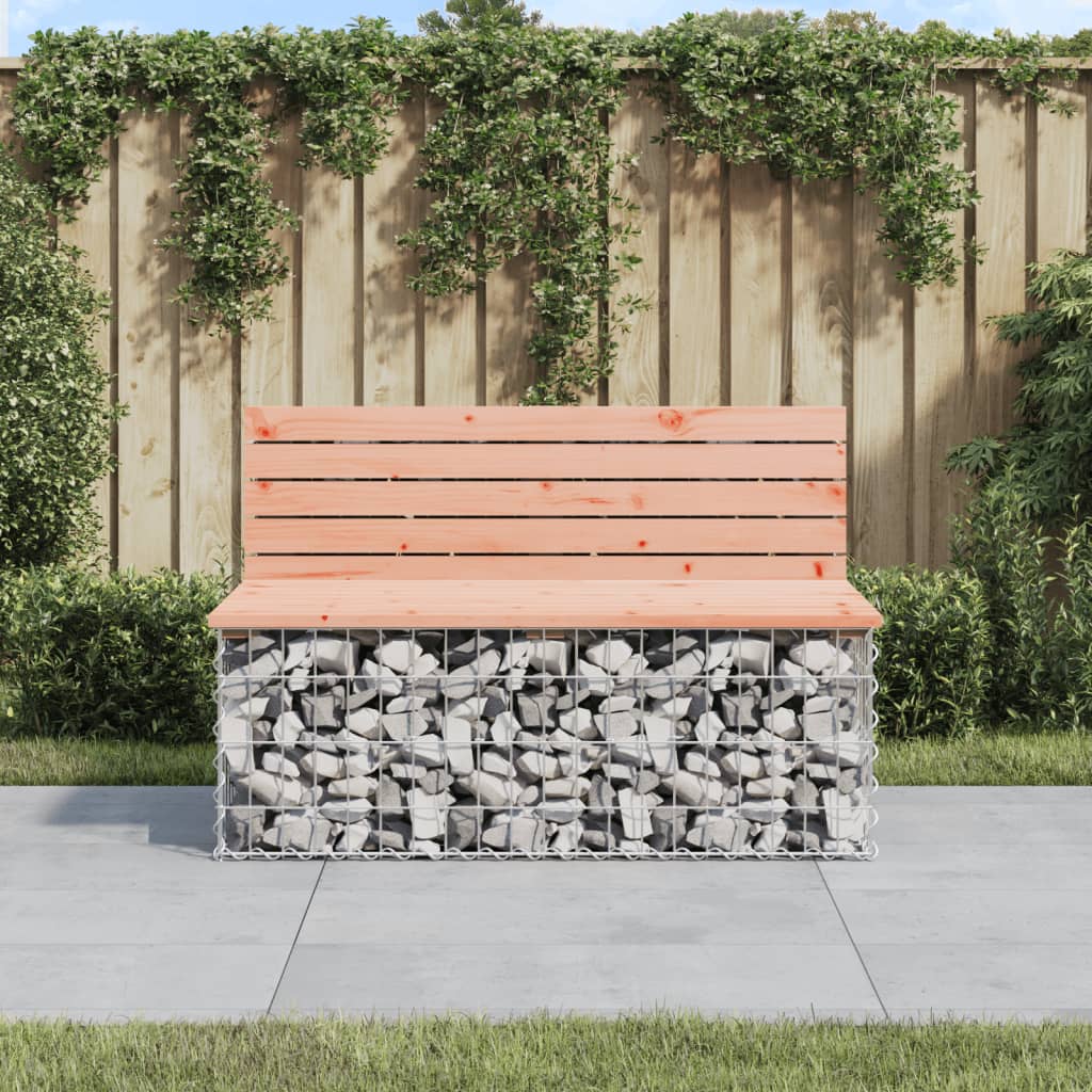 Gabionen Gartenbank Douglasie Massivholz 103cm