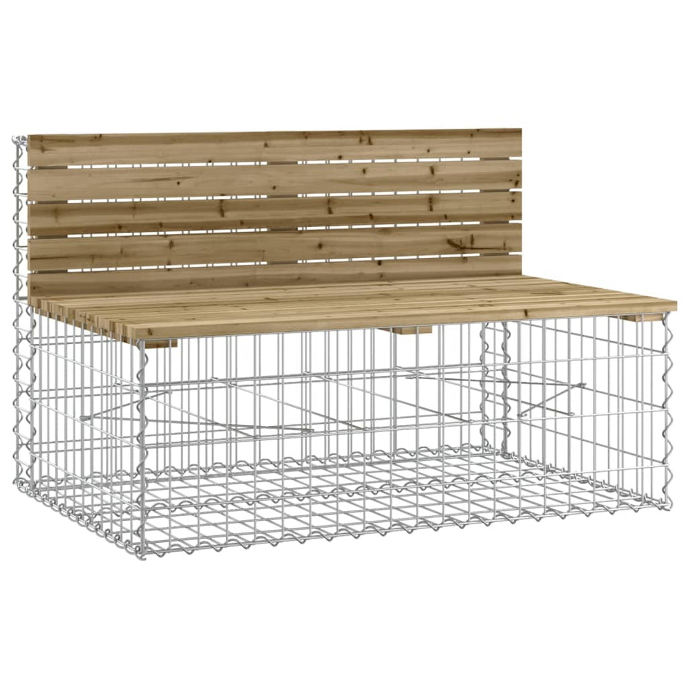 Gabionen Gartenbank Kiefer Imprägniert 103cm