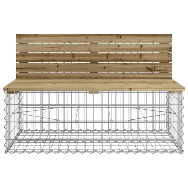 Gabionen Gartenbank Kiefer Imprägniert 103cm