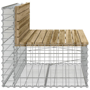 Gabionen Gartenbank Kiefer Imprägniert 103cm