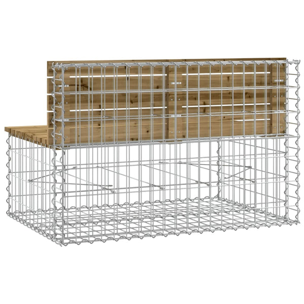 Gabionen Gartenbank Kiefer Imprägniert 103cm