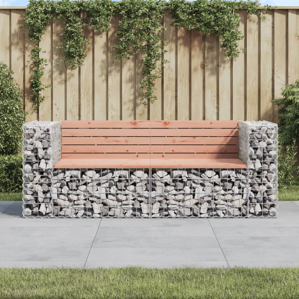 Gabionen Gartenbank Douglasie 184cm