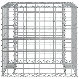 Gartenbank mit Gabione Kiefer Massivholz