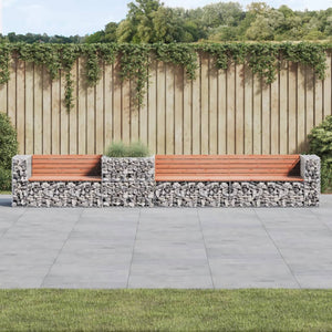 vidaXL Banc de jardin avec gabion Bois de Douglas massif