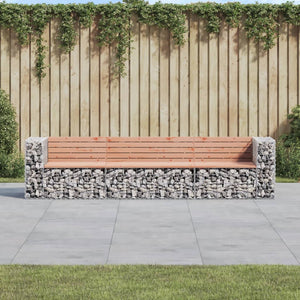 Gartenbank Gabione Douglasie Massivholz 287cm