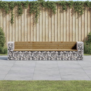 Gartenbank Gabione Kiefer 287cm