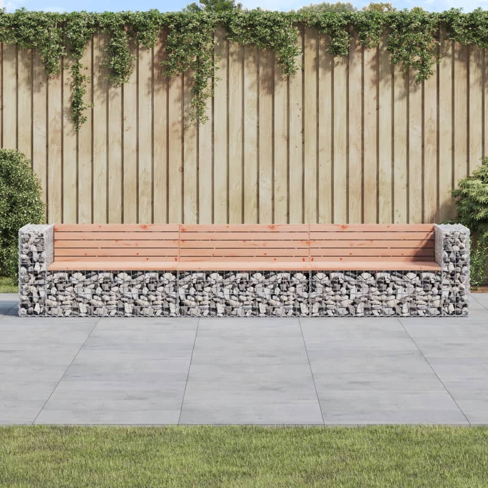 Gabionen Gartenbank Douglasie 347 cm