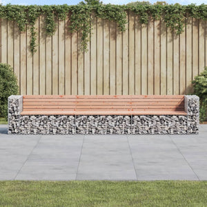 Gabionen Gartenbank Douglasie 347 cm