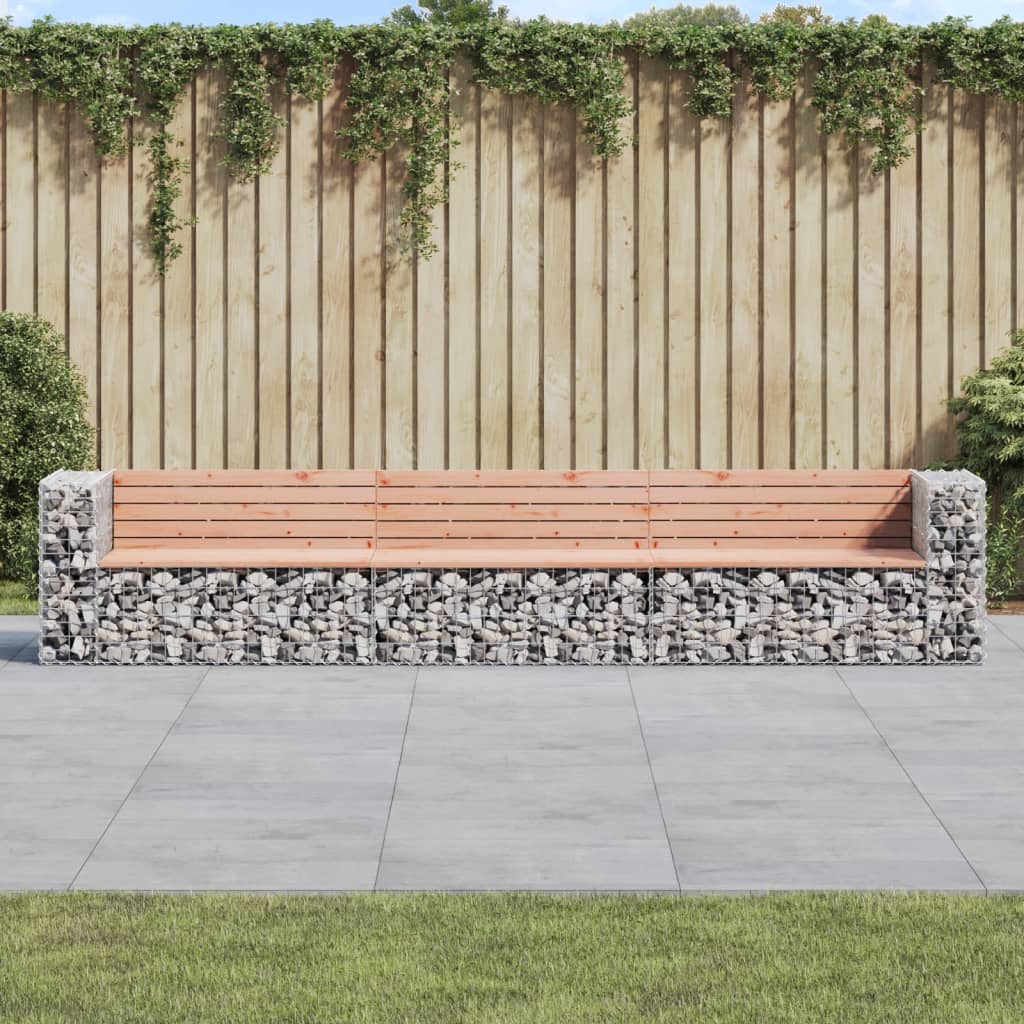 Gabionen Gartenbank Douglasie 347 cm