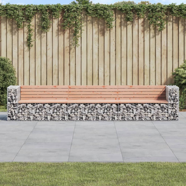 Gabionen Gartenbank Douglasie 347 cm
