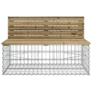 Gartenbank Gabione 347cm Kiefer imprägniert
