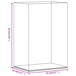 Vitrine Transparent 17x12x25 cm Acryl