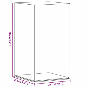 Vitrine Transparent 20x20x38 cm Acryl