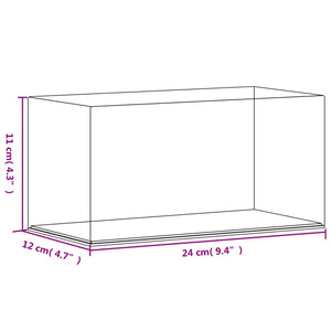 Vitrine Transparent 24x12x11 cm Acryl