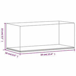 Vitrine Transparent 34x16x14 cm Acryl