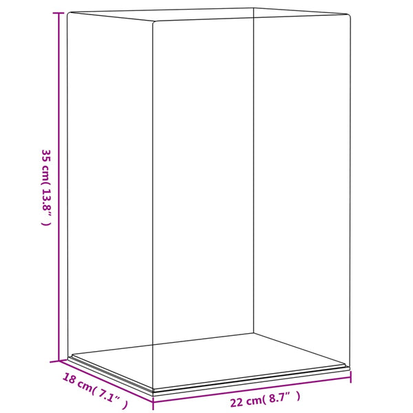 Vitrine Transparent 22x18x35 cm Acryl