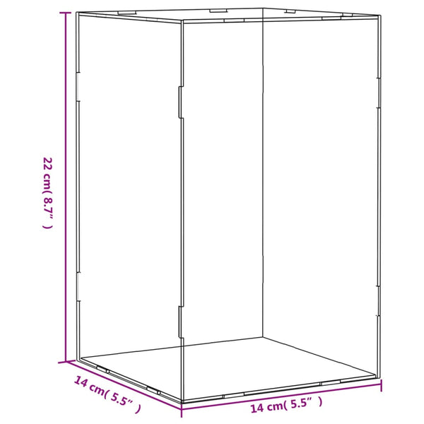 Displaybox Transparent 14x14x22 cm Acryl